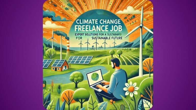 Climate Change Freelance Job Expert Solutions for a Sustainable Future