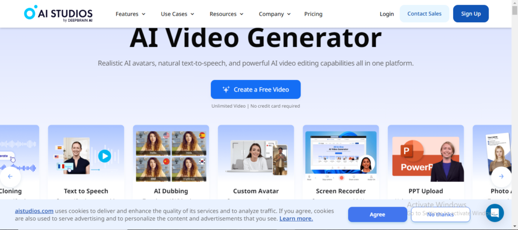 DeepBrain: Best for Text-to-Speech Video Creation